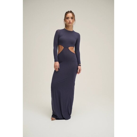 CHAM Long Sleeve Cut-Out Dress in Blue - Picture 2 of 6
